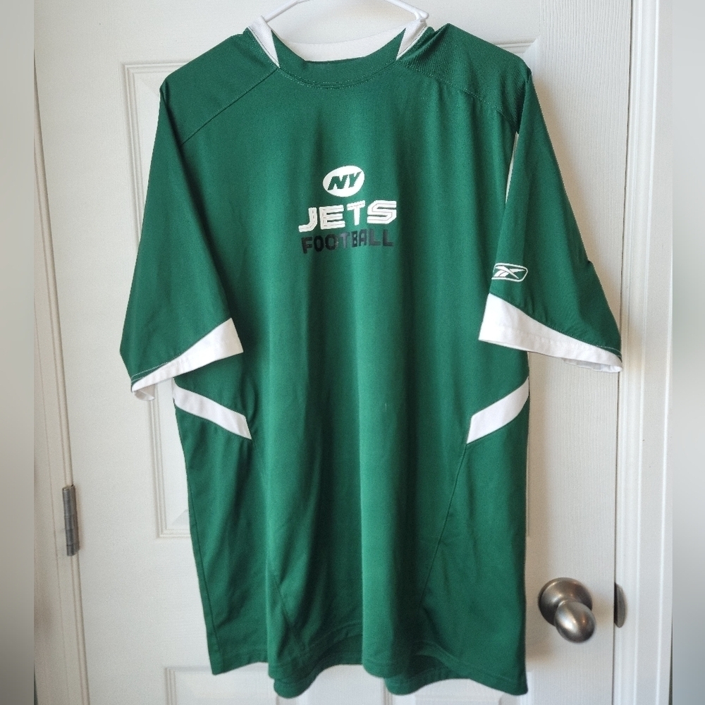 Mens Reebok NFL NY Jets dri Fit Short Sleeve Crew Neck T-shirt SZ M